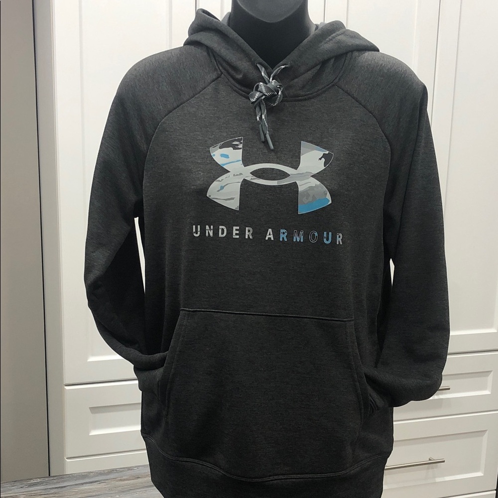 🩶 Under Armour Women’s Hoodie – XS Loose Fit – Heathered Dark Grey